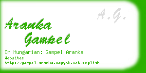 aranka gampel business card